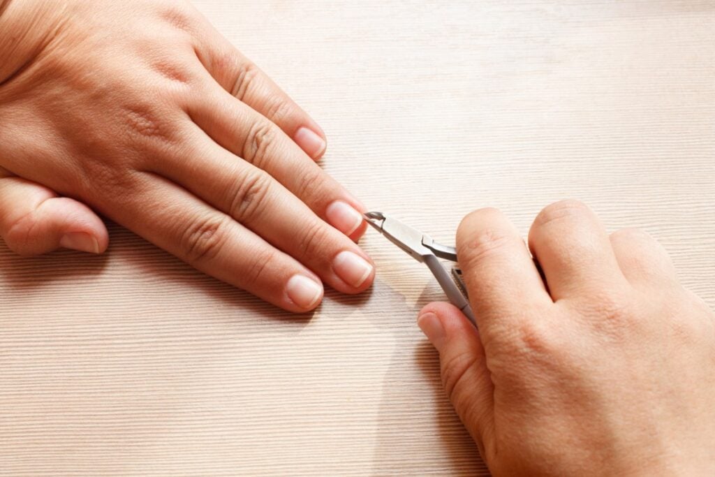 Neatly trimmed nails