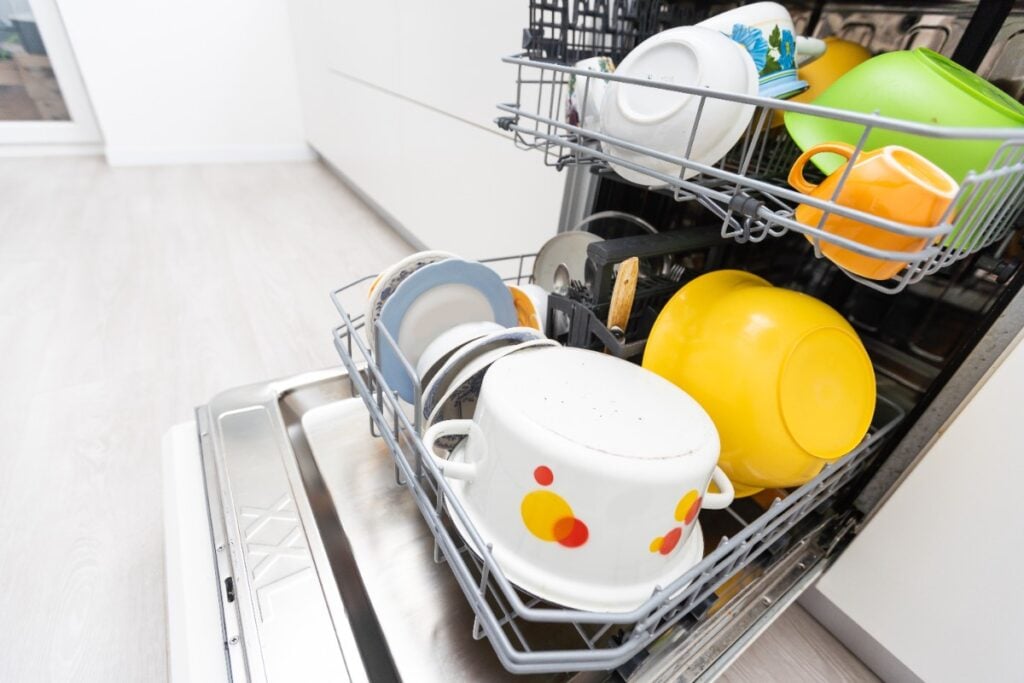 Overloading the dishwasher
