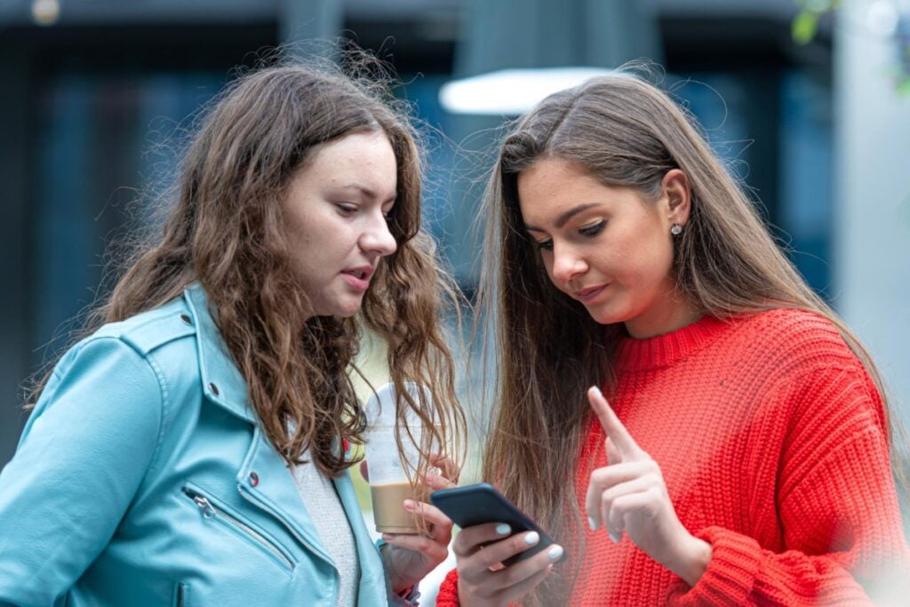Peeking at others' phones or messages
