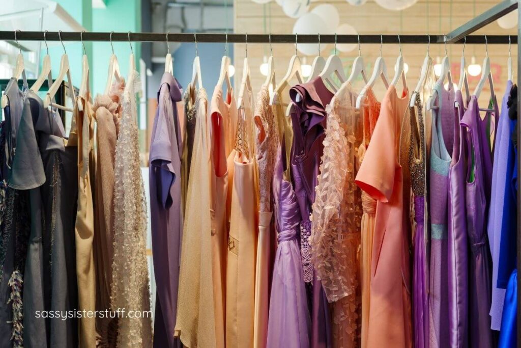 rack of colorful clothes for women who want to rediscover your style in your golden years.