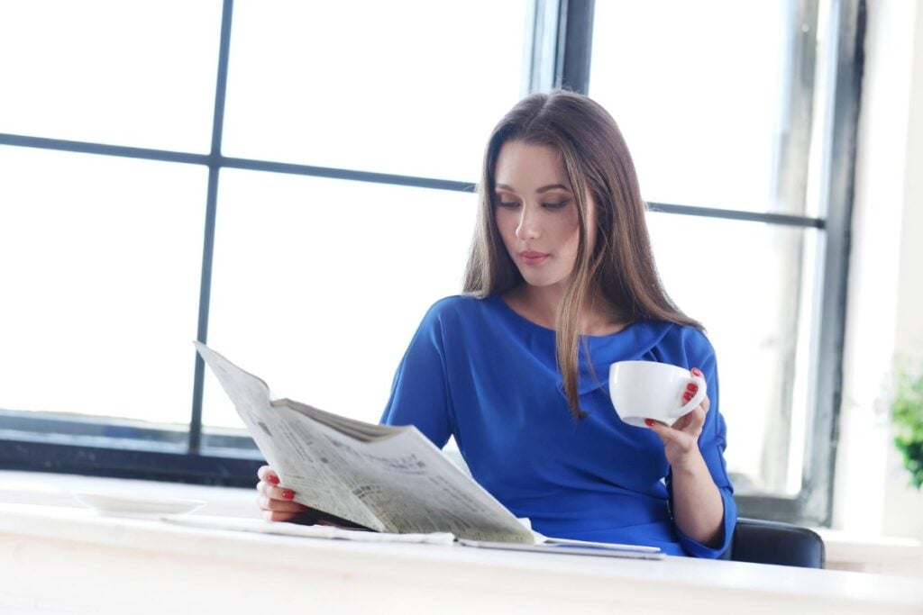 Regularly reading business news