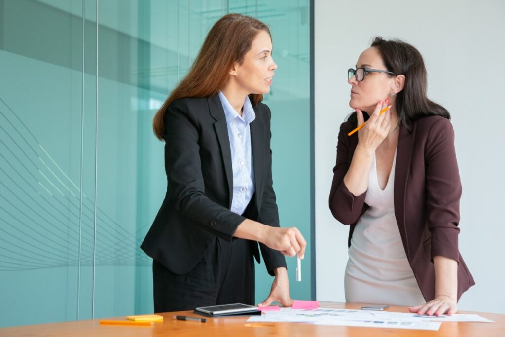 Speaking too loudly in professional settings