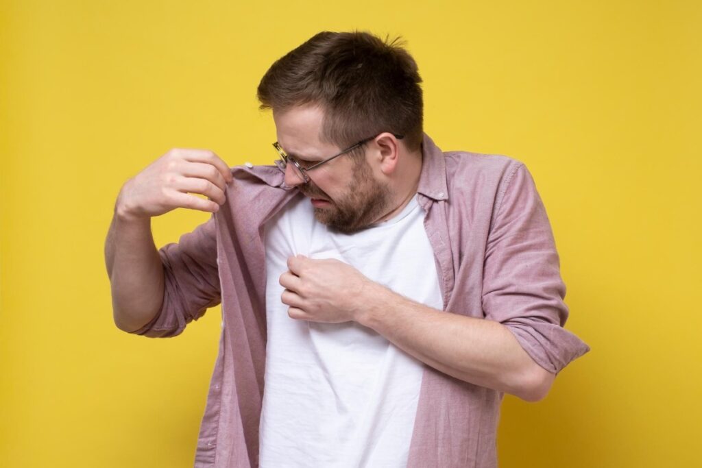 Subtly Smelling Their Clothes