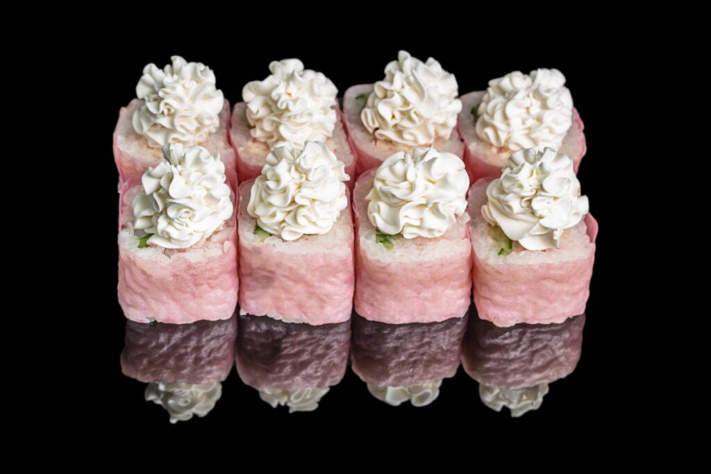 Sushi rolls with cream cheese