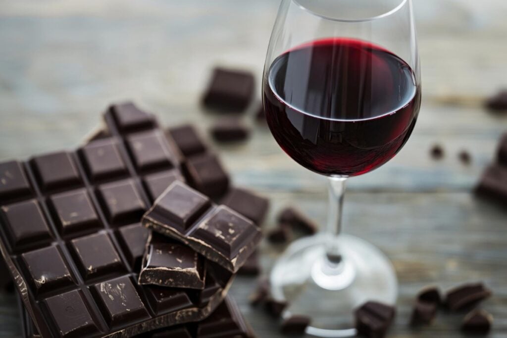 You savor dark chocolate paired with wine