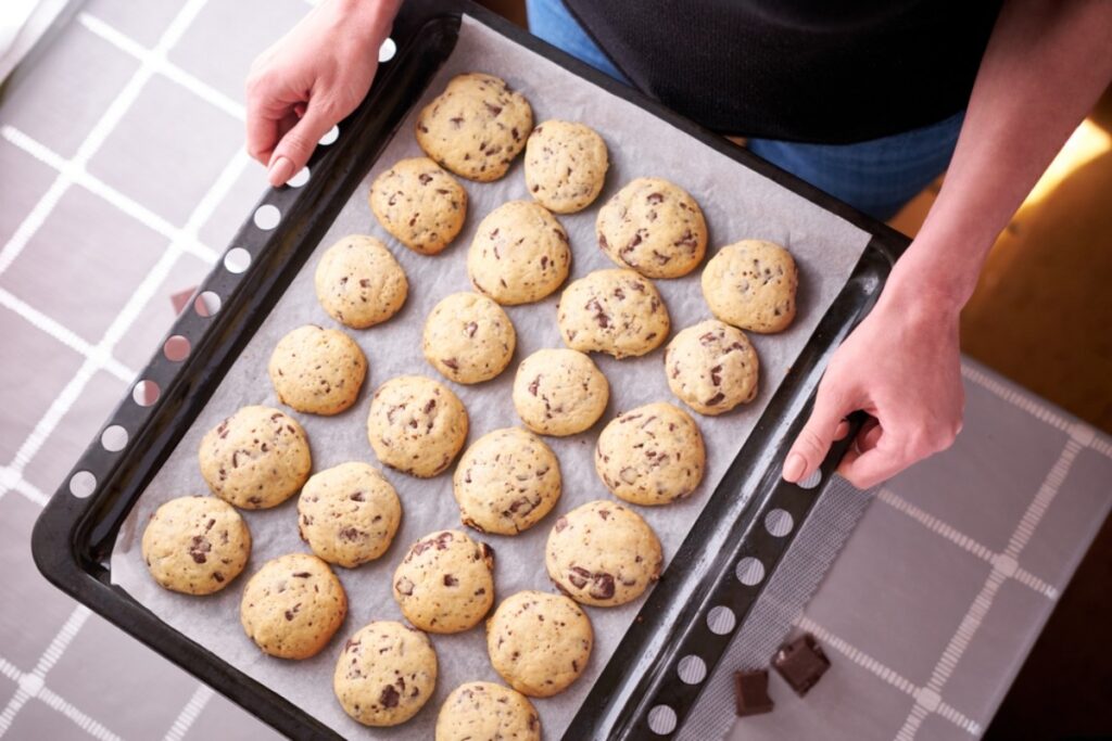 Bake cookies and pretend they're just for the delivery driver.