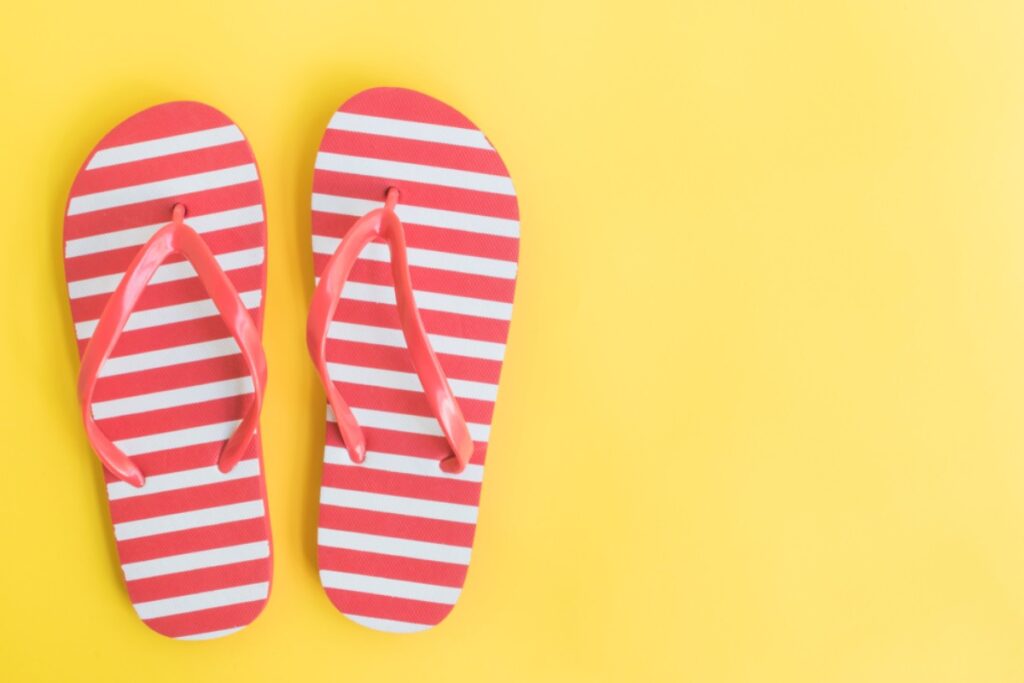 Bedazzled flip-flops