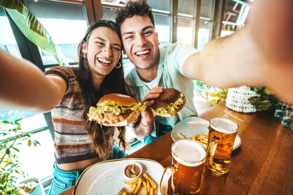 Bragging about eating junk food guilt-free