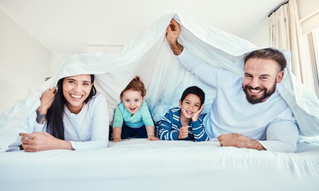 Building forts out of blankets and pillows