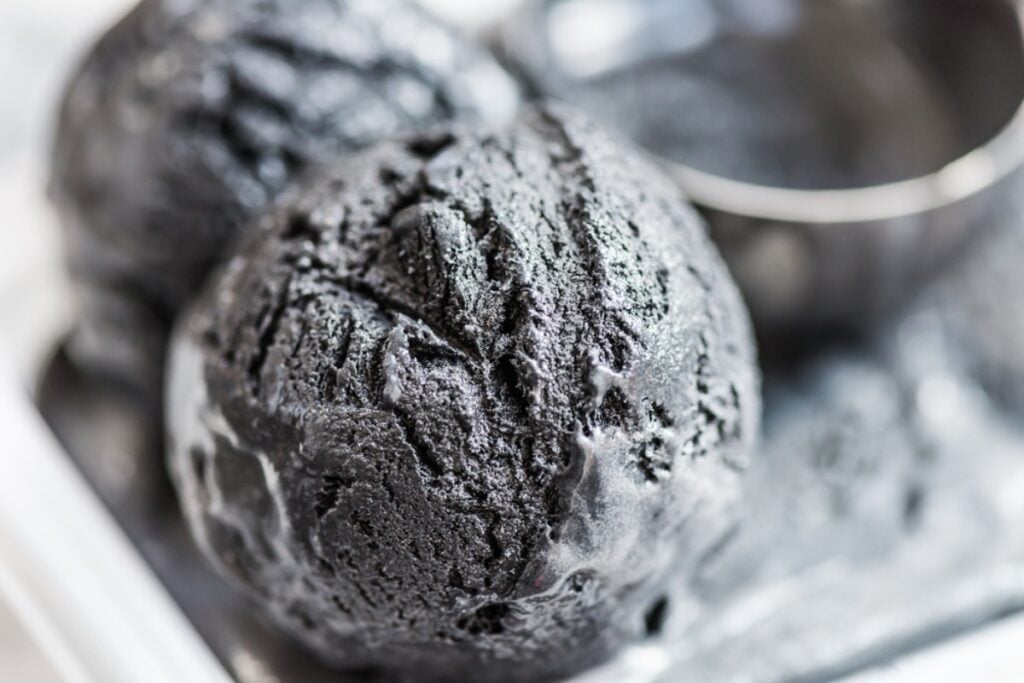 Charcoal ice cream