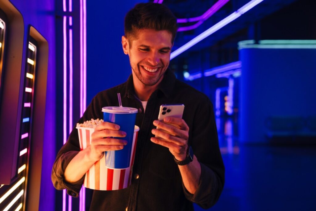 Checking phone or texting