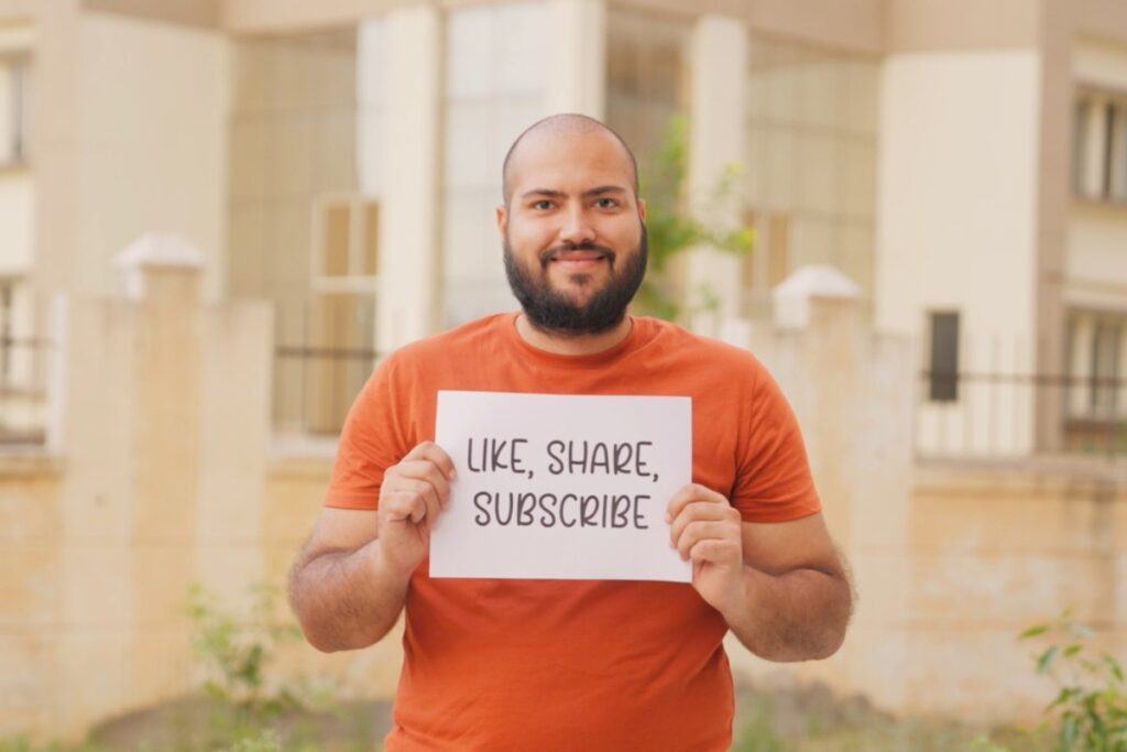 Constantly asking for likes or shares