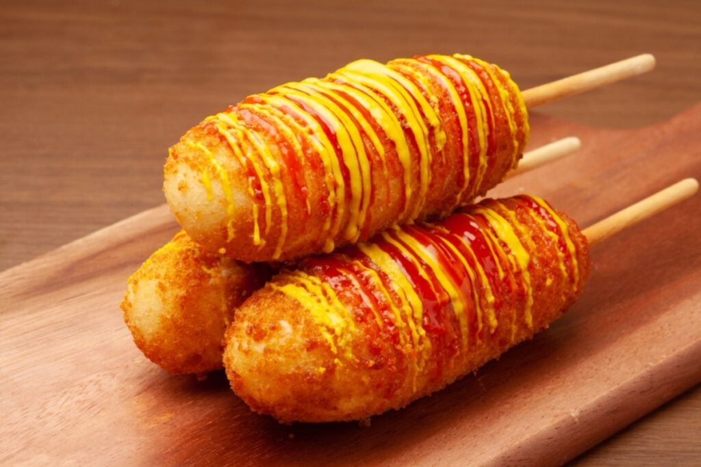Corn Dogs with Mustard