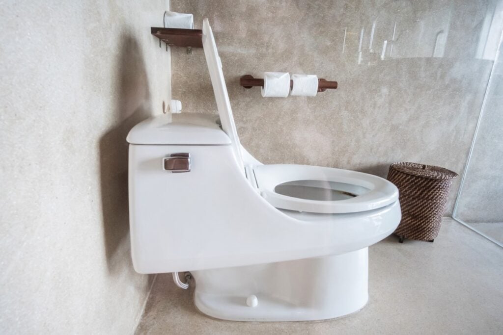 Finding a wet or messy toilet seat