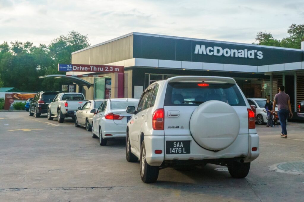 Forgetting to place the order and holding up the line