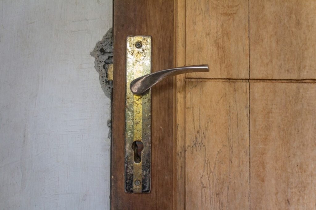 Fumbling with a stuck or broken stall lock