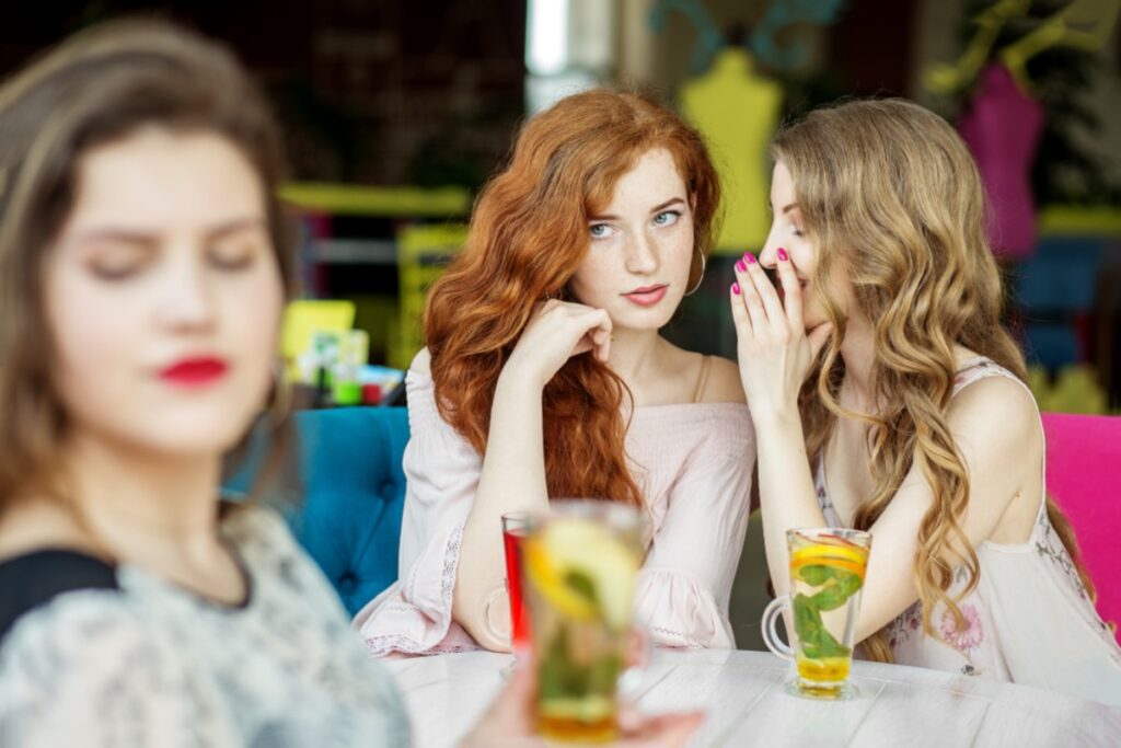 Gossiping behind friends' backs
