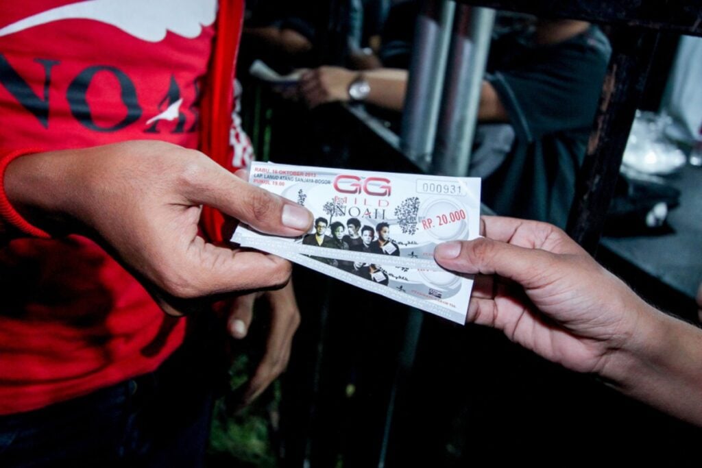 Old concert tickets kept in a drawer