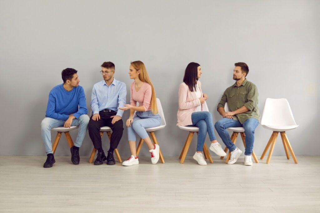 People-watching and making up stories