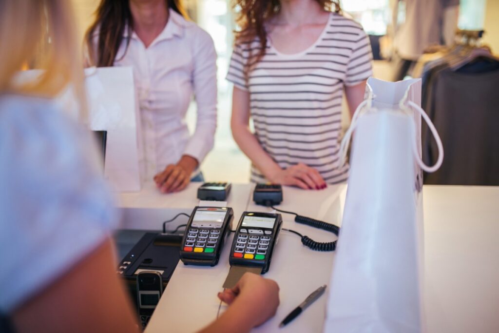 Pilfering free pens from the checkout counter stash