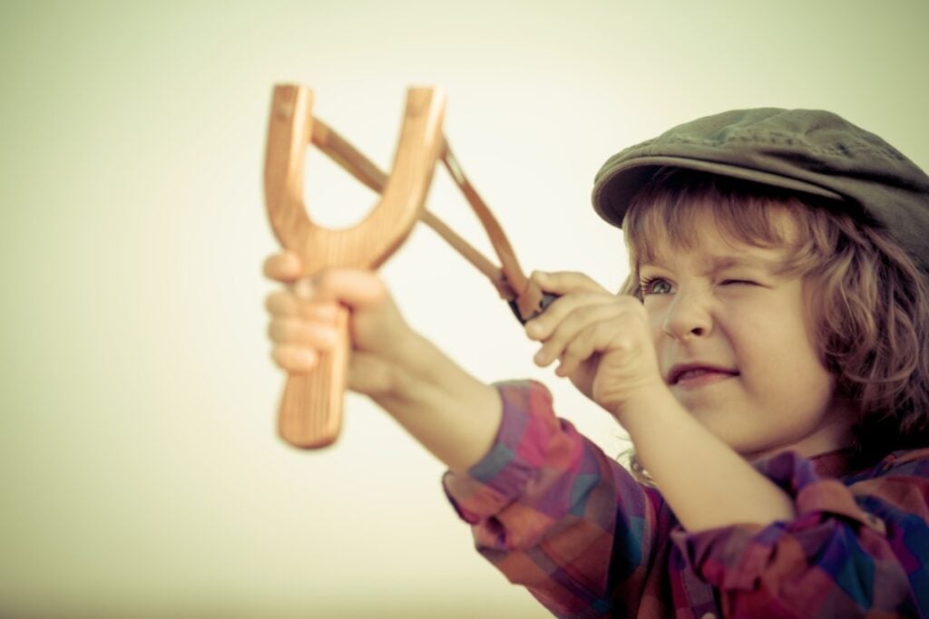 Sling-shots sold as toys