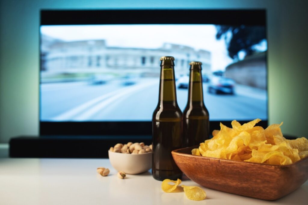 Snacking so hard that you barely remember what episode you’re on