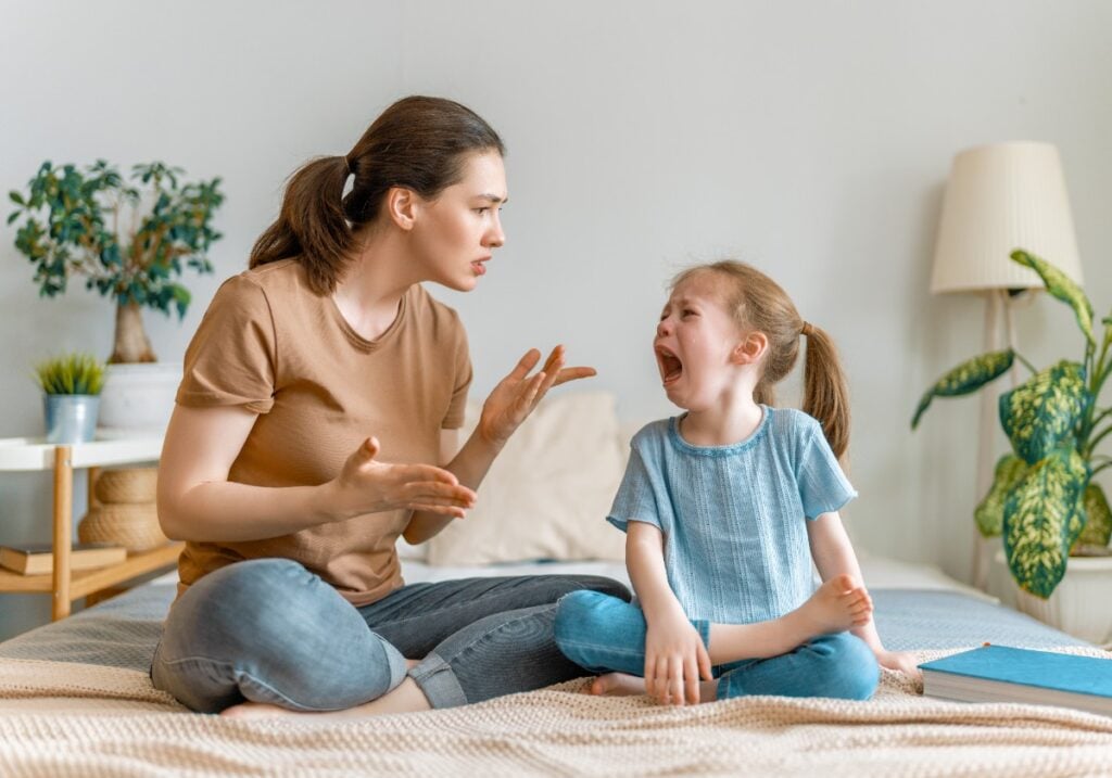 Stop crying or I’ll give you something to cry about