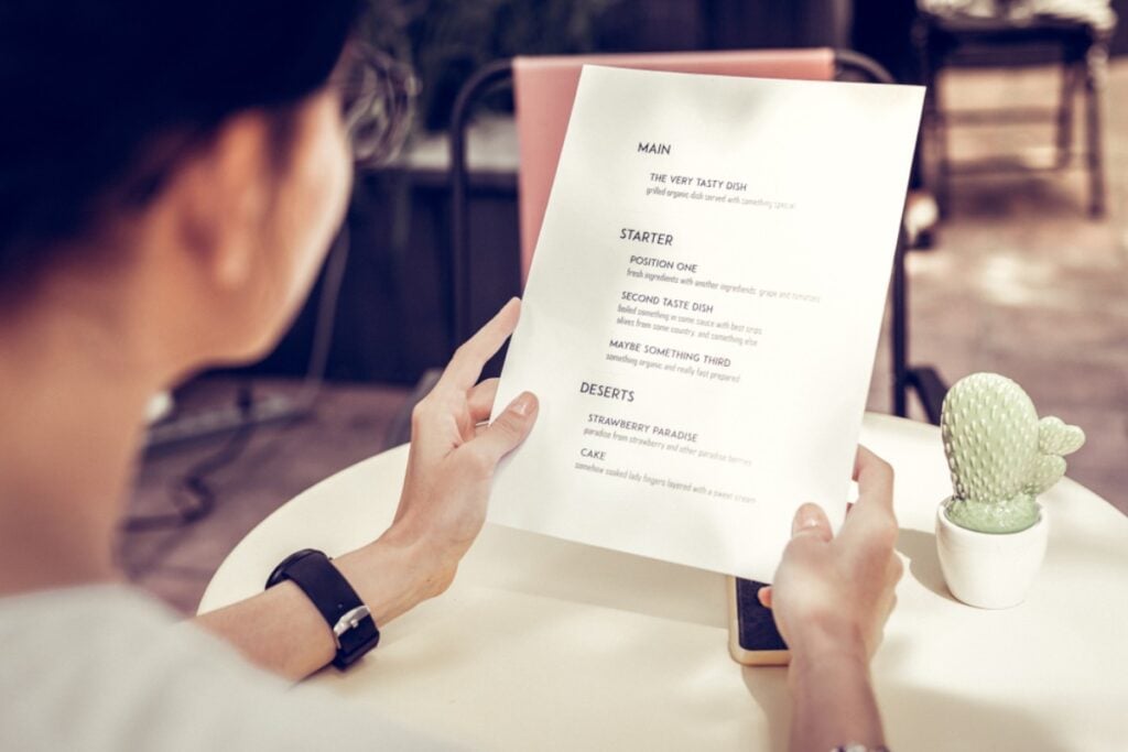 Takeout menus