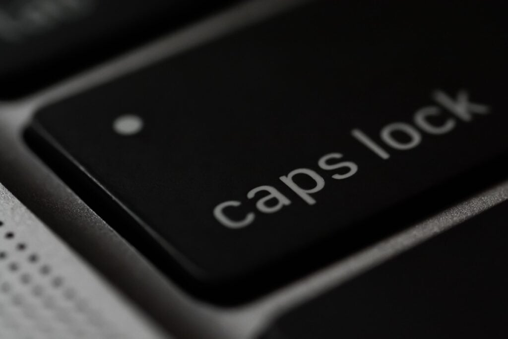 Typing in ALL CAPS like they’re shouting