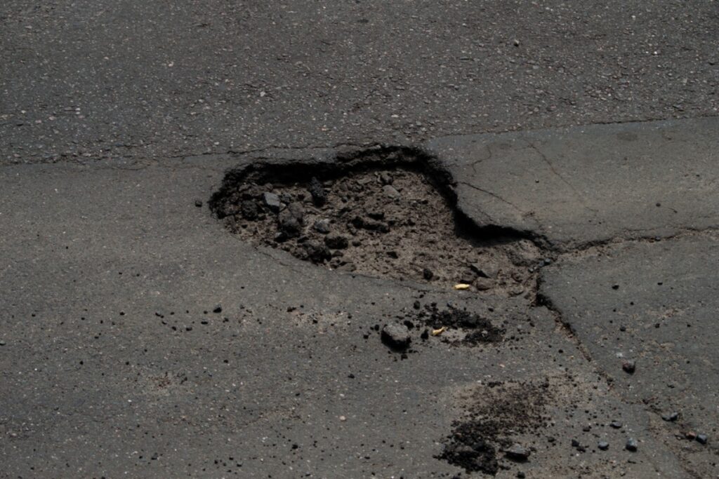 Unexpected potholes causing bumps