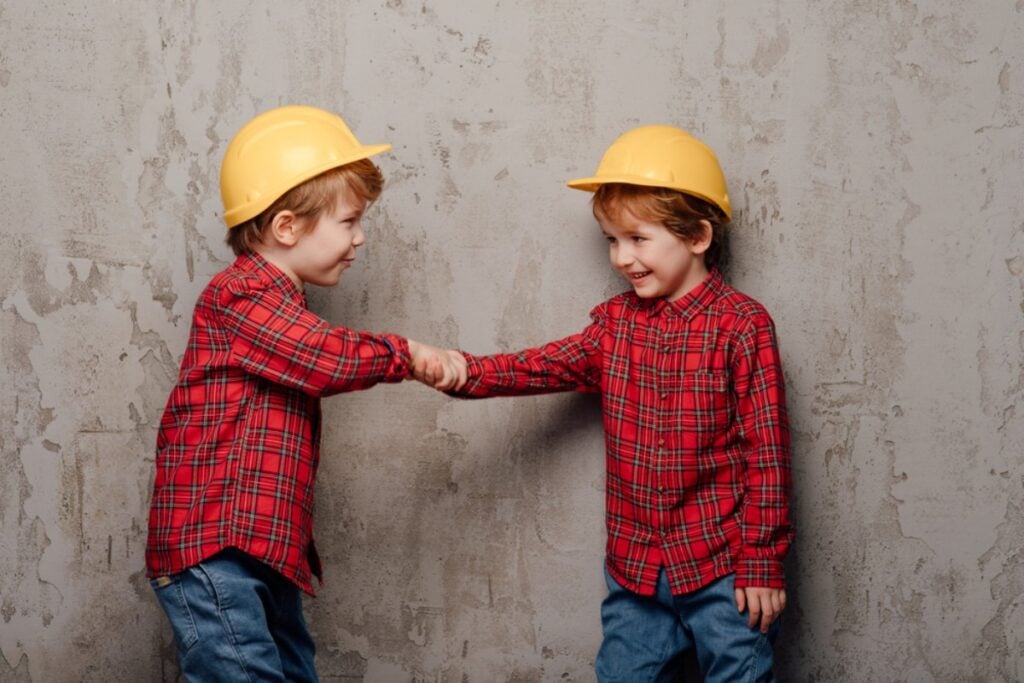 Unique handshake rituals between siblings