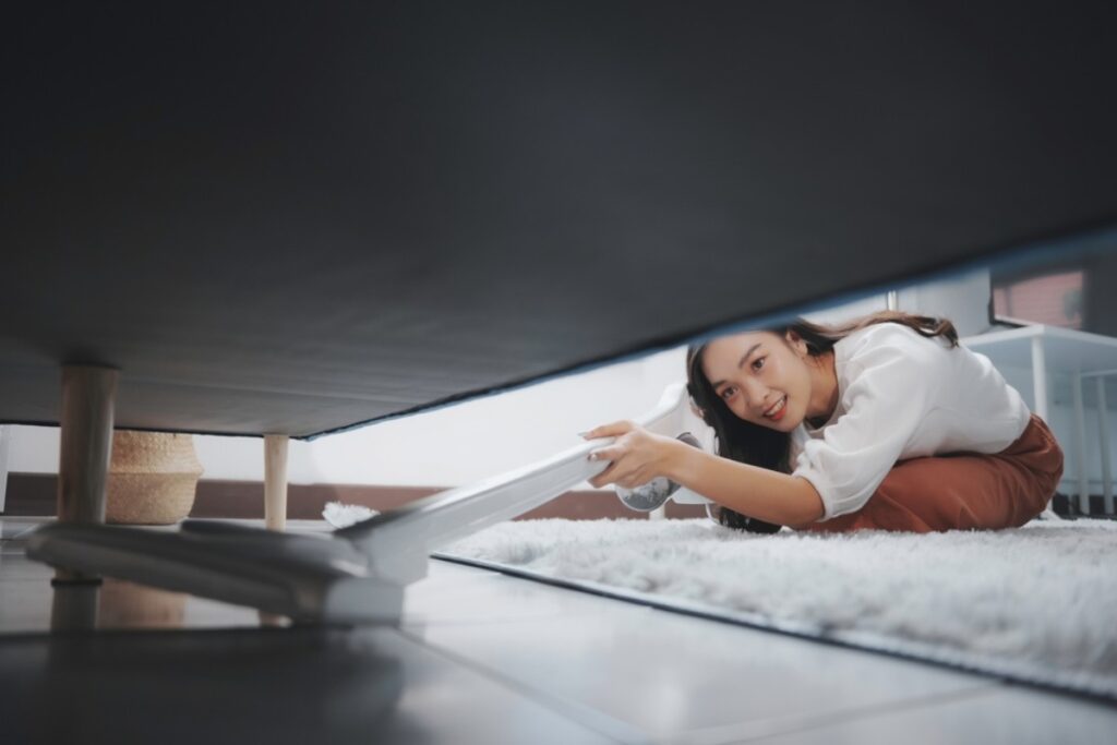 Vacuuming under furniture