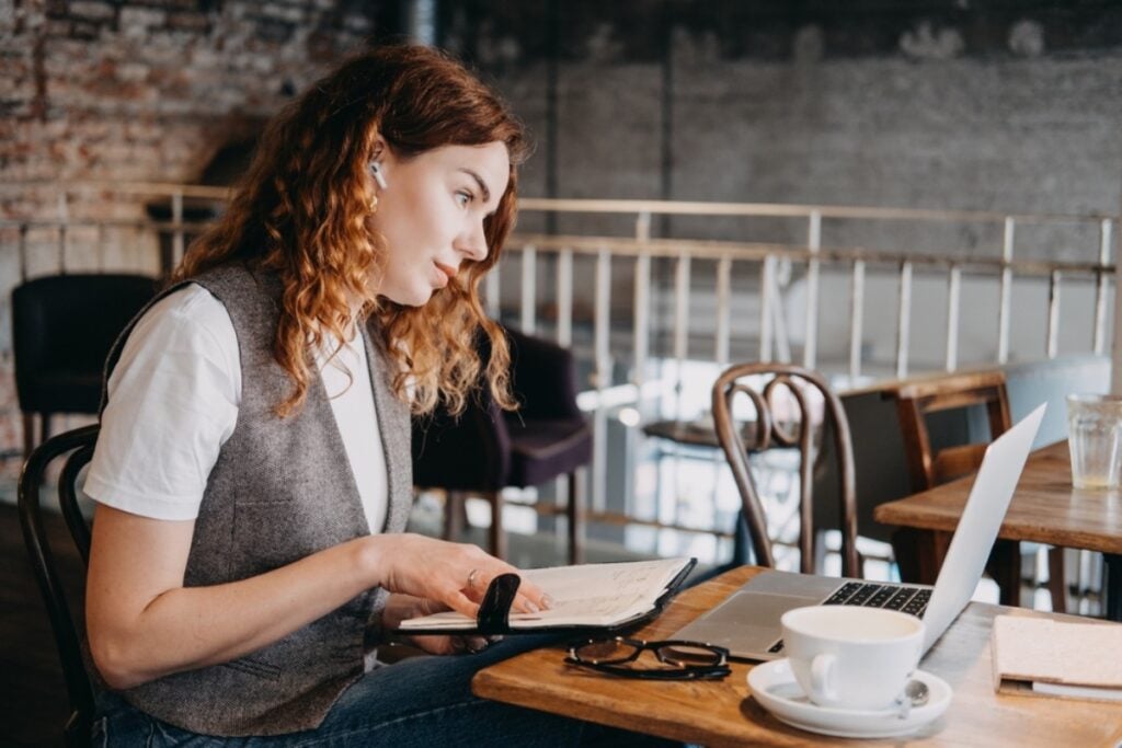 Adjusting their hair for a selfie that will never be posted
