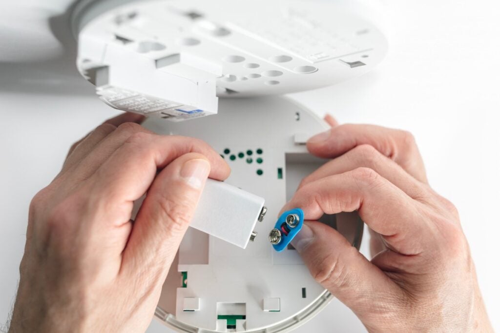 Check the smoke detector batteries