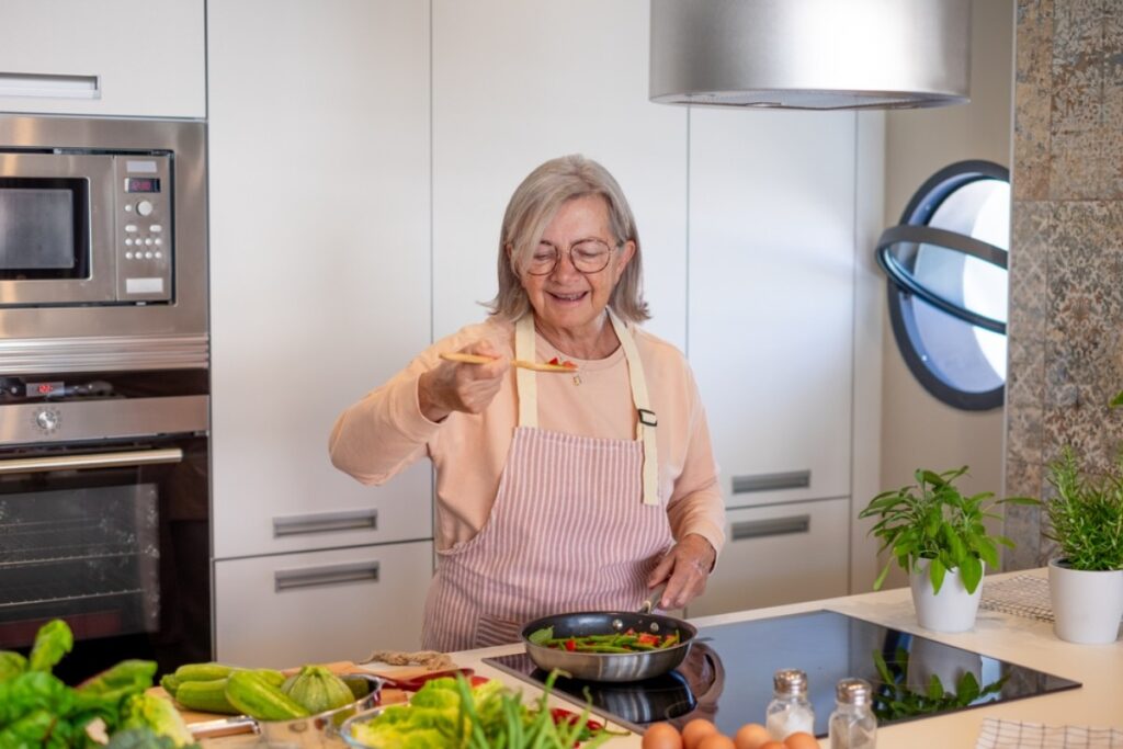 Cooking a full meal from scratch