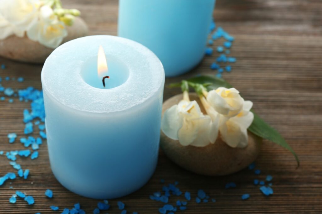 Creating a spa-like atmosphere with scented candles