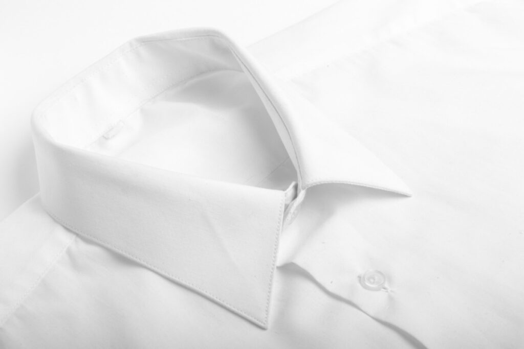 Crisp white button-down shirts