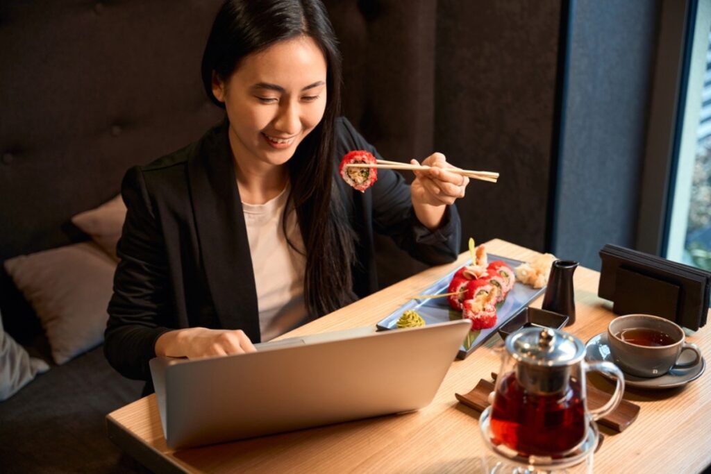 Eating snacks louder than a construction site