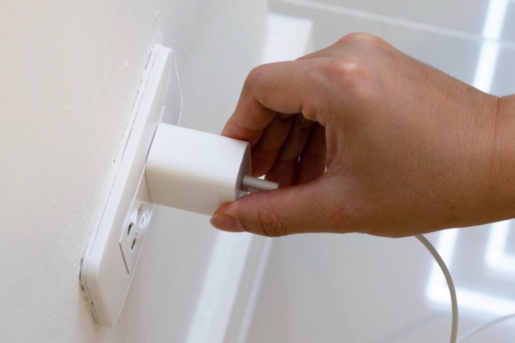 Forgotten phone chargers, because water and tech mix like oil and water