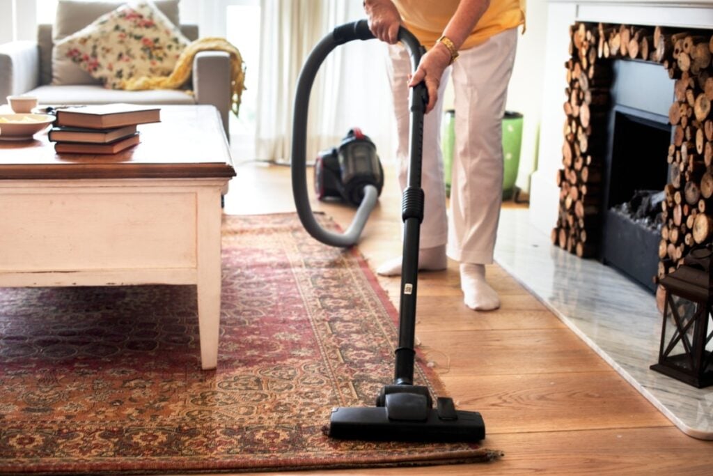 Freshen carpets by sprinkling baking soda, letting it sit, then vacuuming.