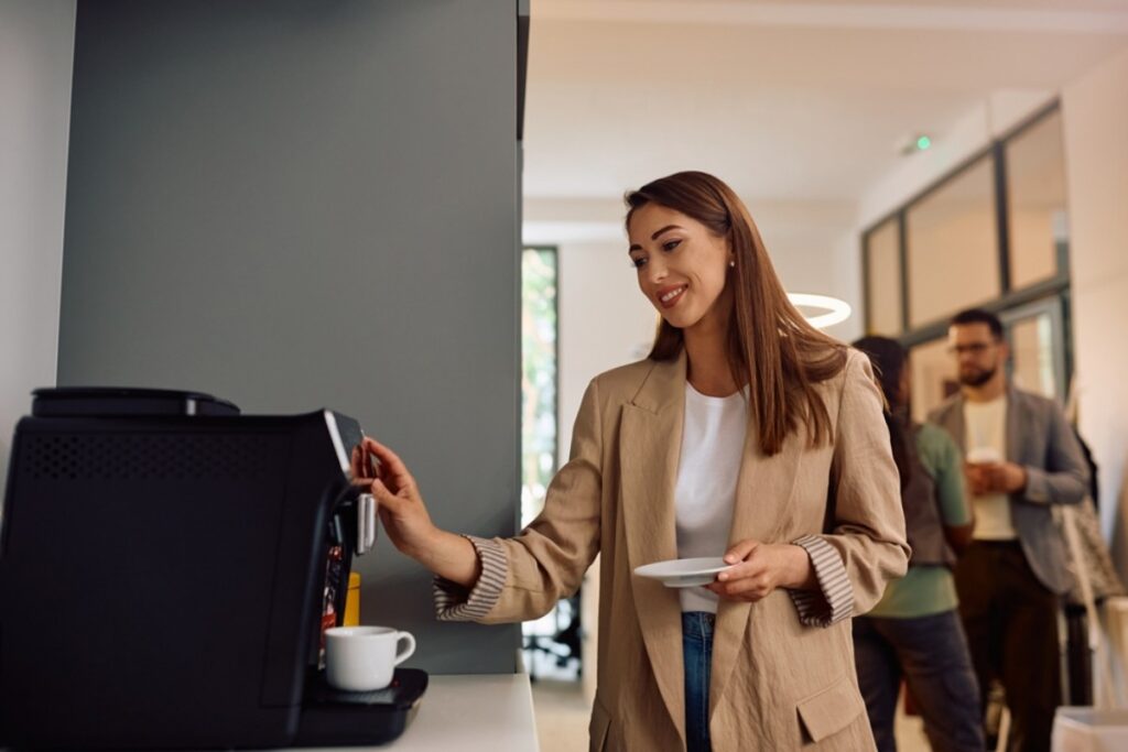 Hogging the coffee machine for 20 minutes straight