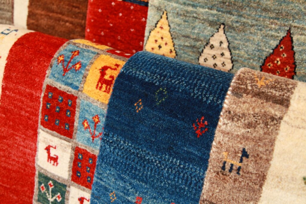 Overly large or busy patterned rugs