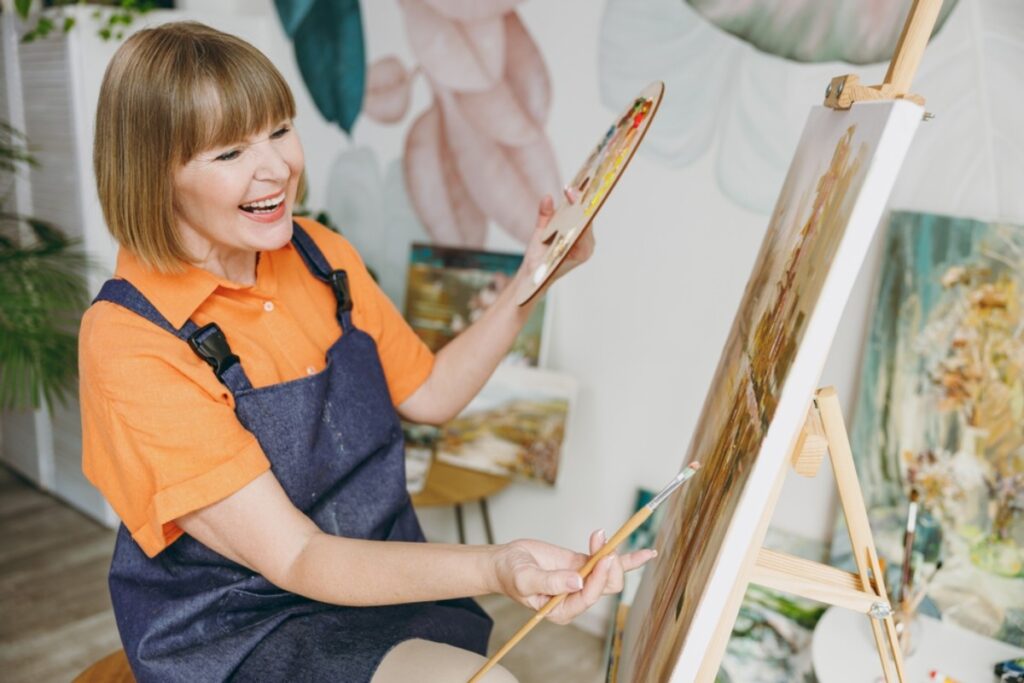 Painting or doing watercolor art