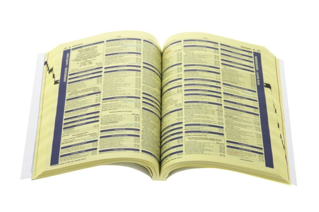 Phone book directories