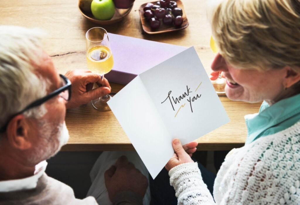 Receiving a heartfelt thank you