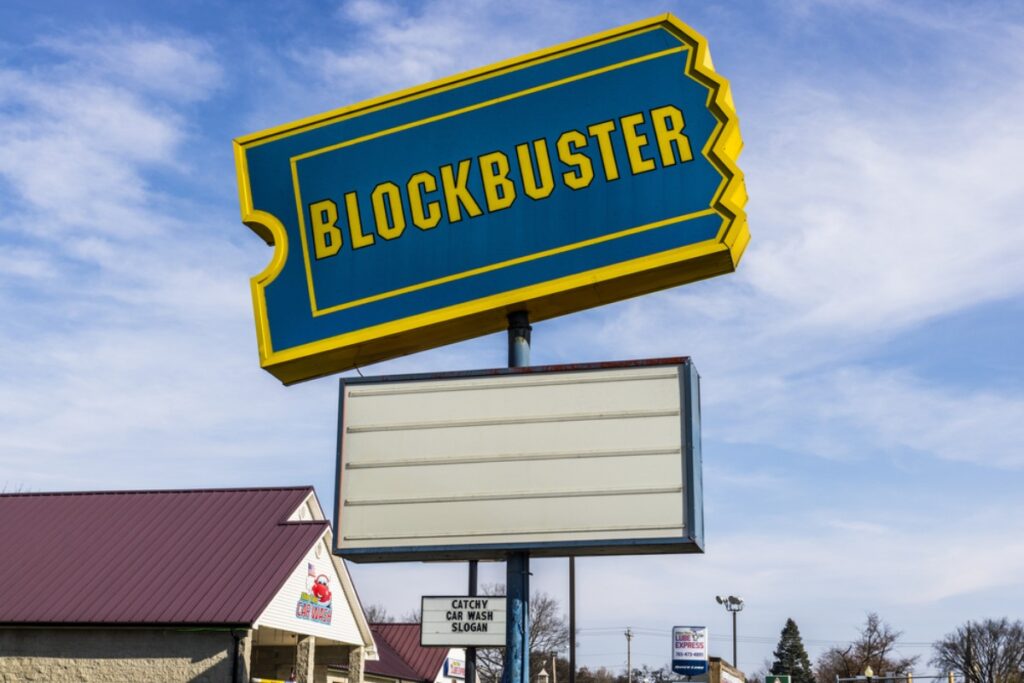 Renting movies at Blockbuster Video