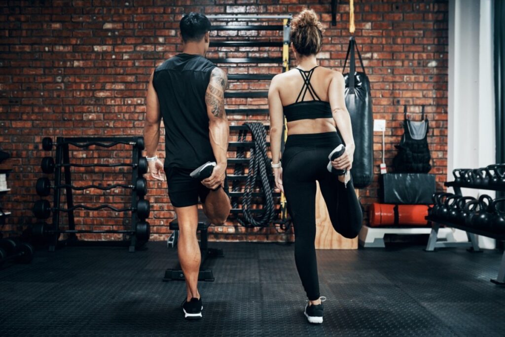 Sneaking in weird dance moves during warm-ups