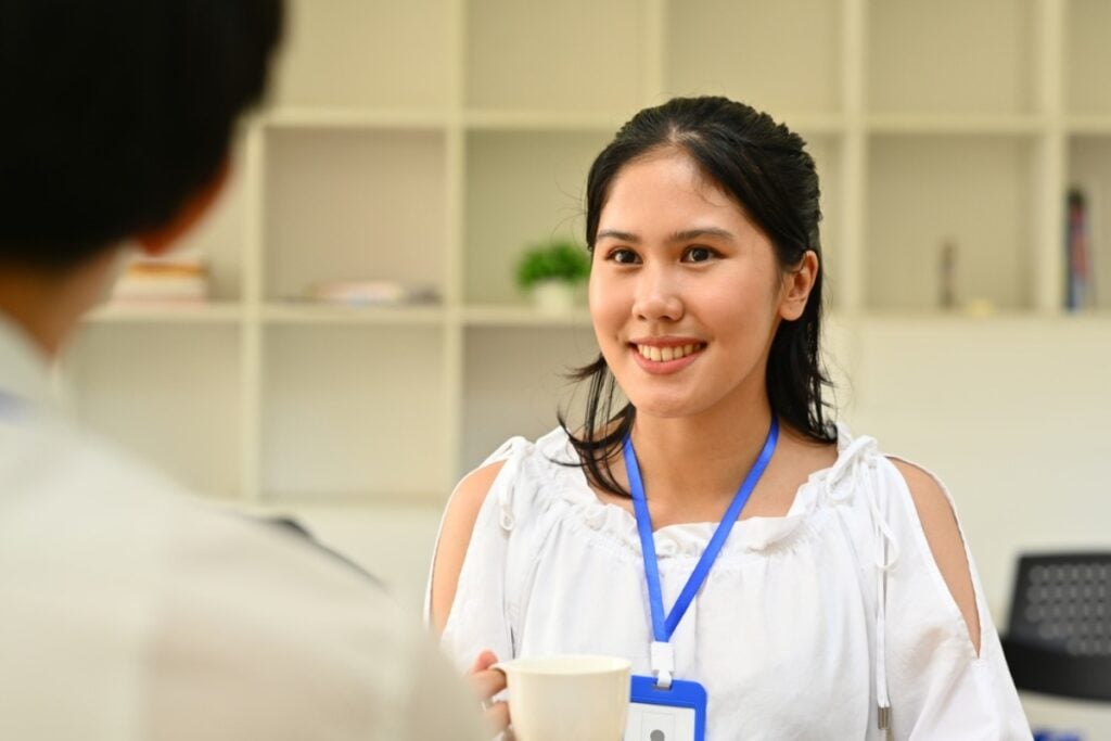 Trying to catch their lips moving again to secretly lip-read the name