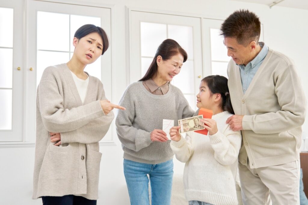 Undermining parents by giving money without informing them