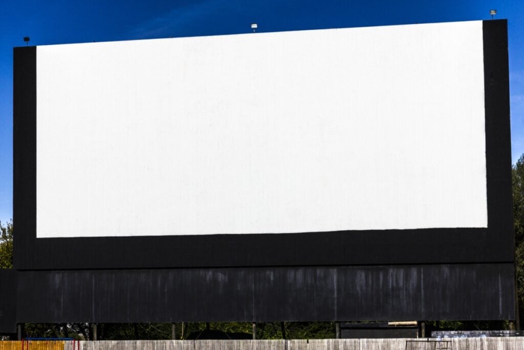 Using the giant screen to practice shadow puppets